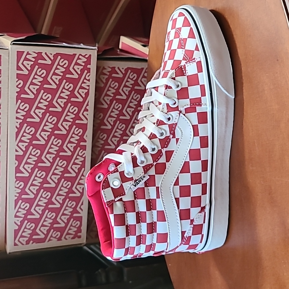 NEW Women's Vans Filmore Hi Checkerboard Red - Multi Sizes